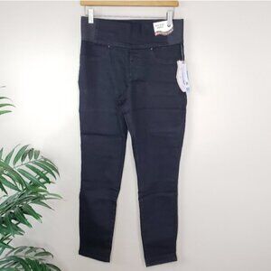 NWT Royalty Black Pull-On Waist Mid-rise Ankle Skinny Jeans Size 8